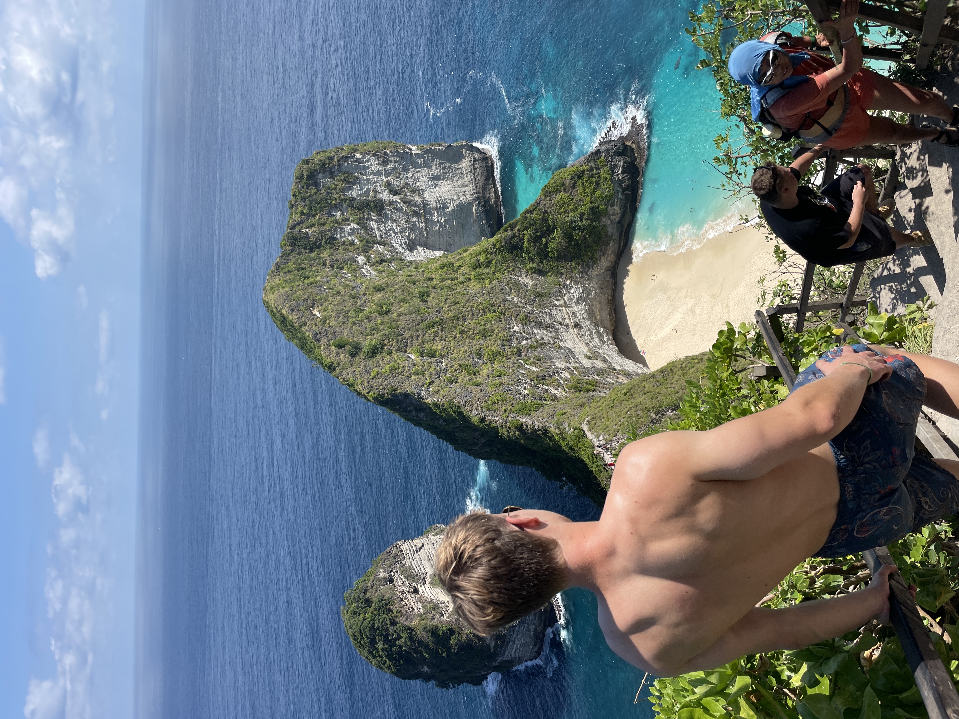 A pic of me from the back in Nusa Penida near Bali